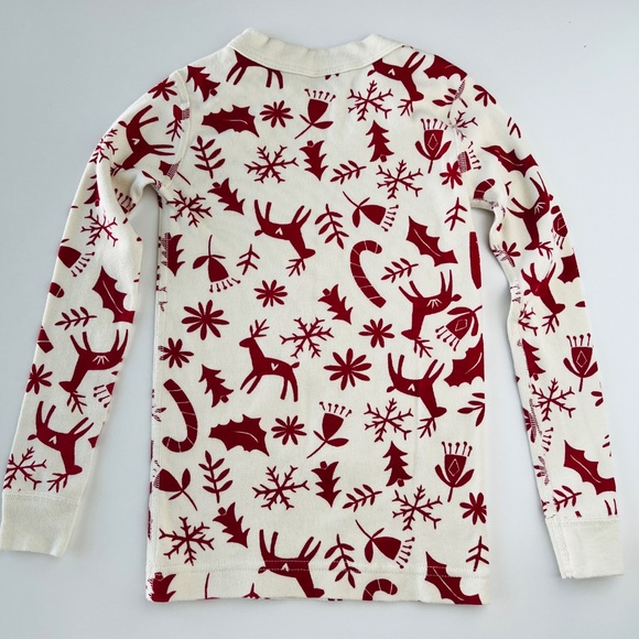 Hanna Andersson Red Dear Deer Nordic PJ Top size 5 - Picture 2 of 5
